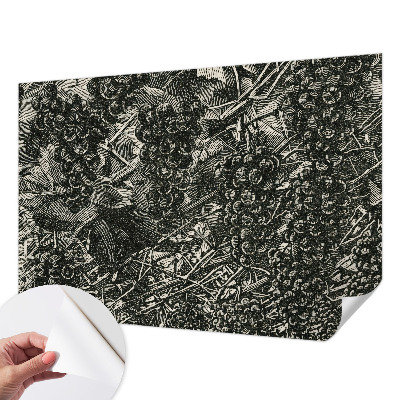 Autocolante de parede fotográfico com estampa de uva