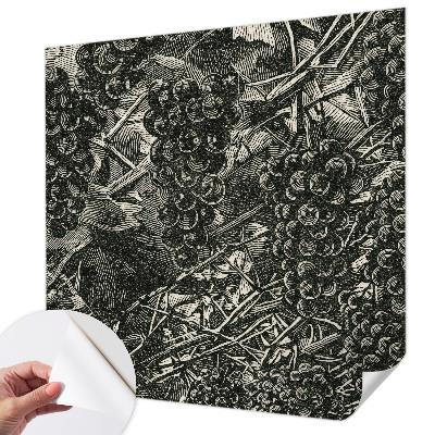 Autocolante de parede fotográfico com estampa de uva
