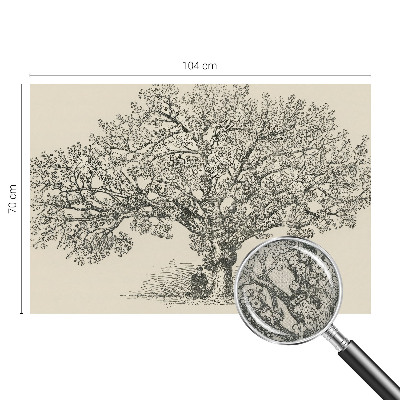 Papel de parede para criança com ilustração de árvore