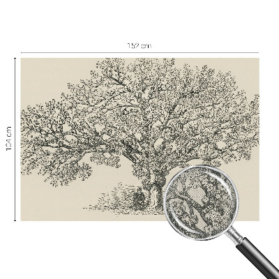 Papel de parede para criança com ilustração de árvore