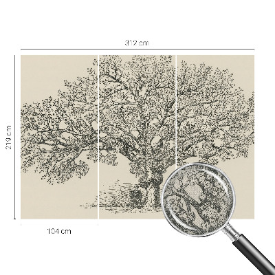 Papel de parede para criança Ilustração de árvore