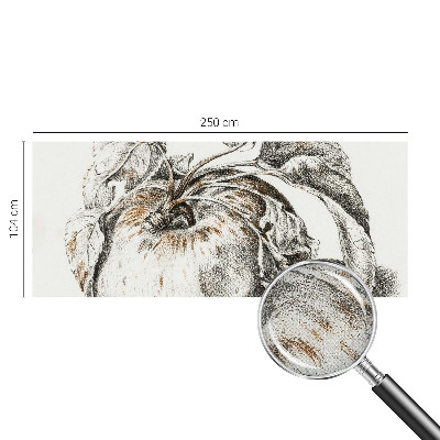 Papel de parede autocolante para sala Folhas de maçã