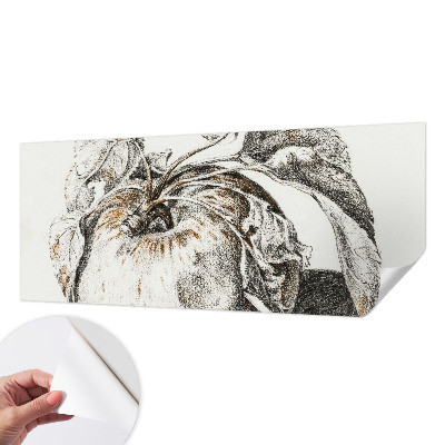 Papel de parede autocolante para sala com estampa de folhas de maçã