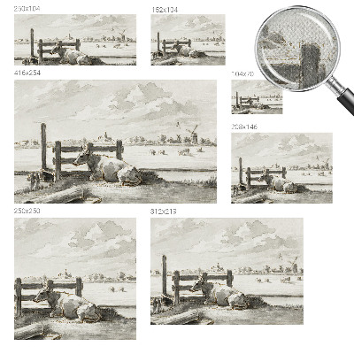 Autocolante de parede fotográfico com motivo 'Idílio rural' para decoração de interiores