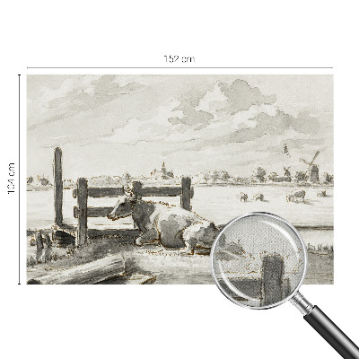 Autocolante de parede fotográfico com motivo 'Idílio rural' para decoração de interiores