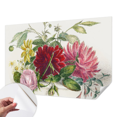 Papel de parede para criança com estampa de buquê de flores