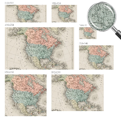 Papel de parede infantil com estampa de mapa histórico