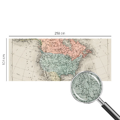 Papel de parede infantil com estampa de mapa histórico