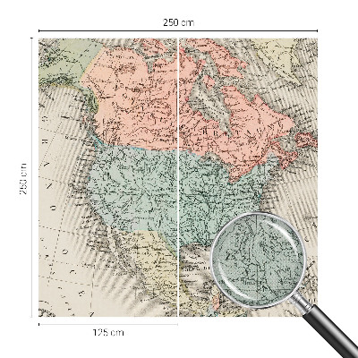Papel de parede infantil com estampa de mapa histórico