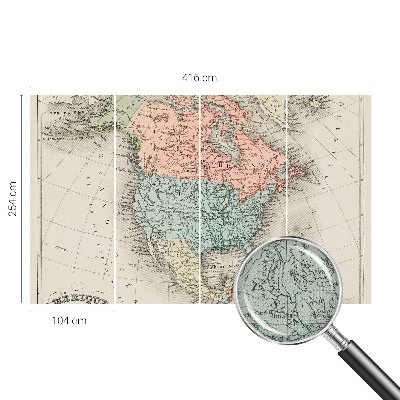 Papel de parede infantil com estampa de mapa histórico