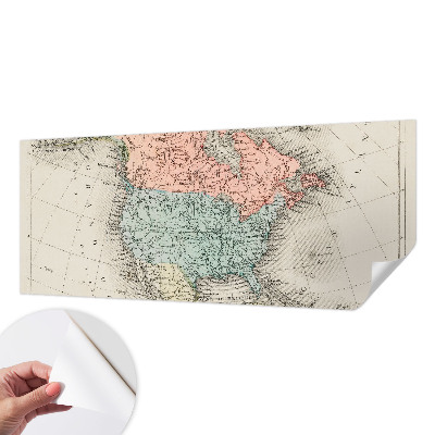 Papel de parede infantil com estampa de mapa histórico