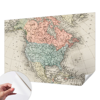 Papel de parede infantil com estampa de mapa histórico