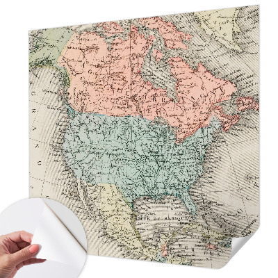 Papel de parede infantil com estampa de mapa histórico
