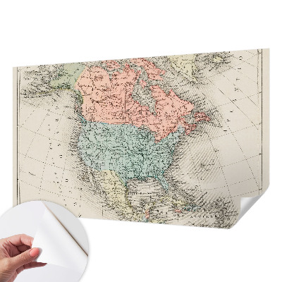 Papel de parede infantil com estampa de mapa histórico