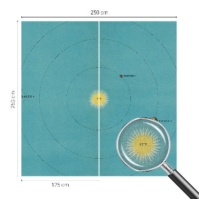 Papel de parede autocolante para sala Sistema cósmico