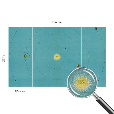 Papel de parede autocolante para sala Sistema cósmico