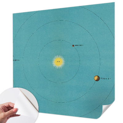 Papel de parede autocolante para sala Sistema cósmico