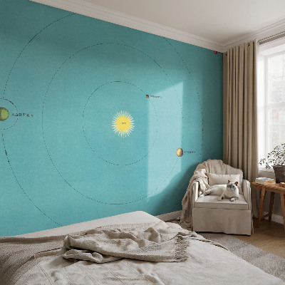 Papel de parede autocolante para sala Sistema cósmico