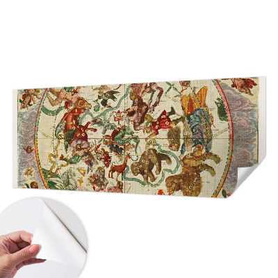 Papel de parede autocolante para quarto com estampa de composições estelares