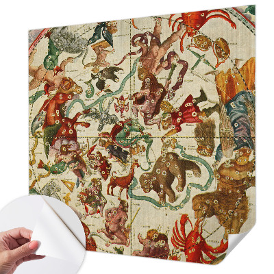Papel de parede autocolante para quarto com estampa de composições estelares