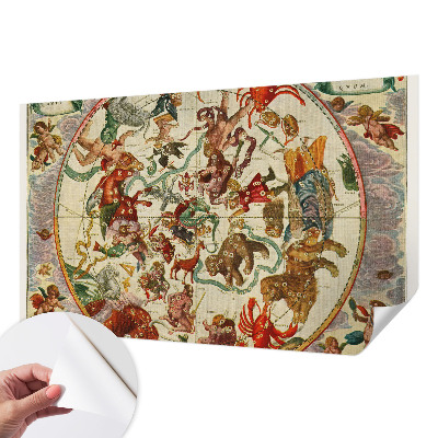 Papel de parede autocolante para quarto com estampa de composições estelares