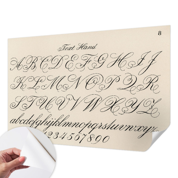 Papel de parede para criança Escrita caligráfica