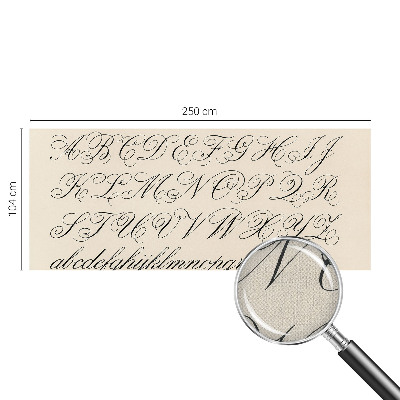 Papel de parede para criança Escrita caligráfica