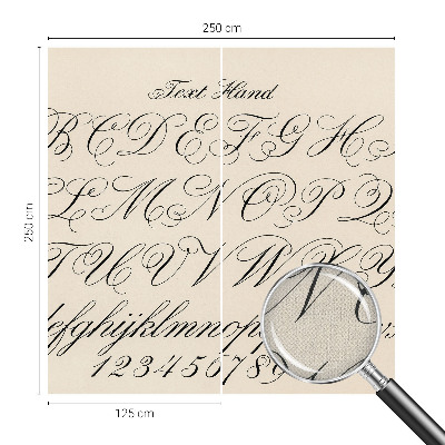 Papel de parede para criança Escrita caligráfica