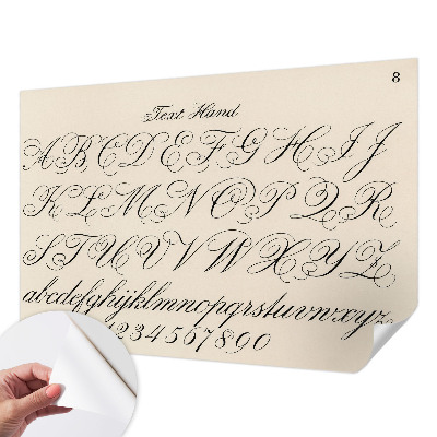 Papel de parede para criança Escrita caligráfica