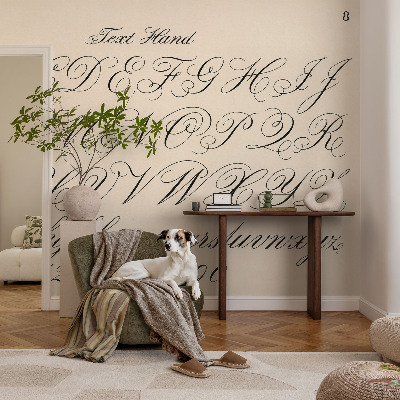 Papel de parede para criança Escrita caligráfica