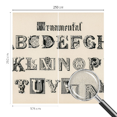 Papel de parede autocolante para quarto com letras decorativas
