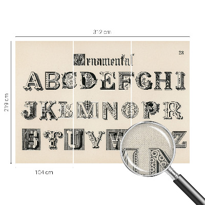 Papel de parede autocolante para quarto com letras decorativas