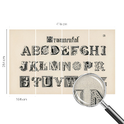 Papel de parede autocolante para quarto com letras decorativas