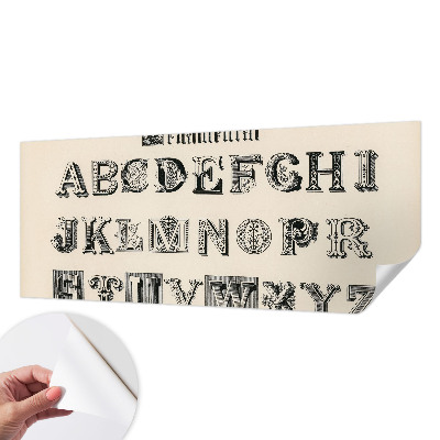 Papel de parede autocolante para quarto com letras decorativas