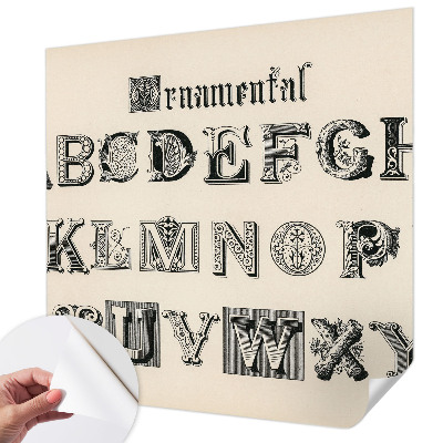 Papel de parede autocolante para quarto com letras decorativas