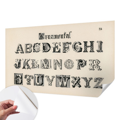 Papel de parede autocolante para quarto com letras decorativas