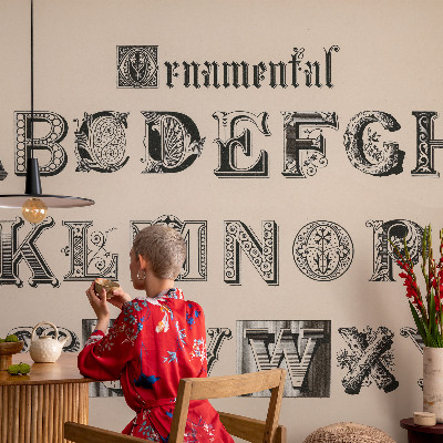 Papel de parede autocolante para quarto Letras decorativas