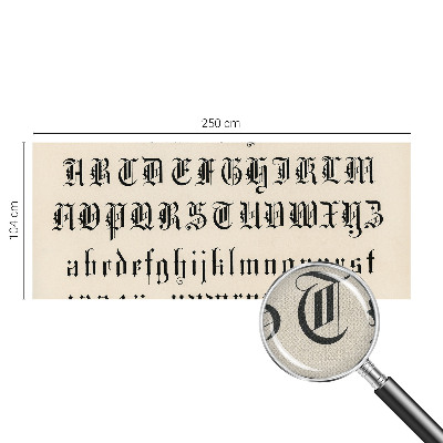 Autocolante de parede fotográfico com letras góticas