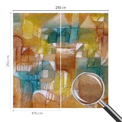 Papel de parede autocolante com estampa de estruturas geométricas