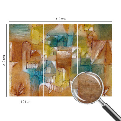 Papel de parede autocolante com estampa de estruturas geométricas