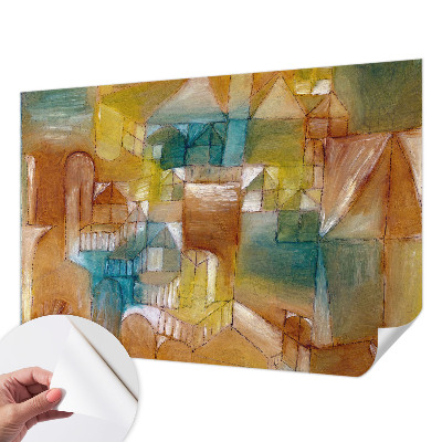 Papel de parede autocolante com estampa de estruturas geométricas
