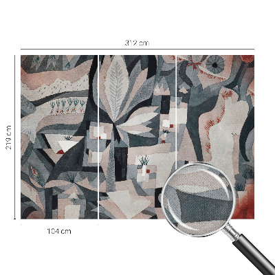 Papel de parede 3D com padrão de abstração da natureza