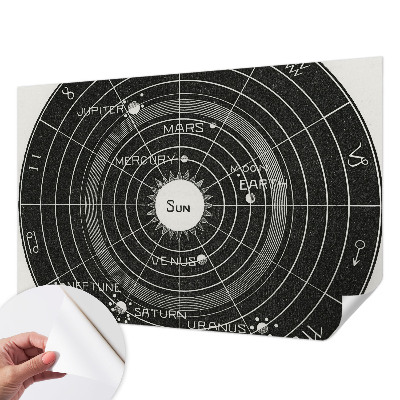 Papel de parede para criança com estampa de diagrama cósmico