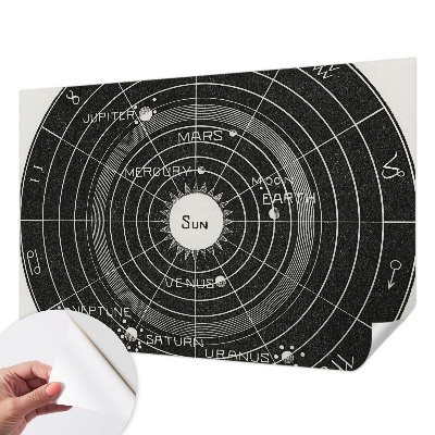 Papel de parede para criança com estampa de diagrama cósmico