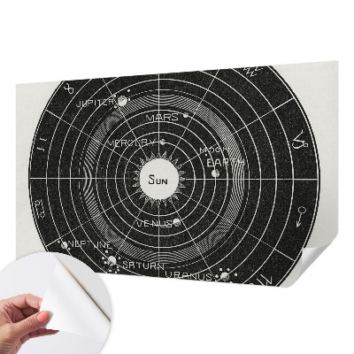 Papel de parede para criança com estampa de diagrama cósmico