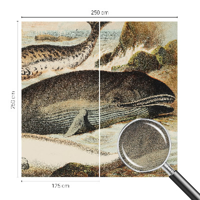 Papel de parede autocolante para sala Gigantes marinhos