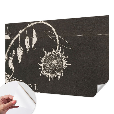 Papel de parede 3D Girassol nostálgico