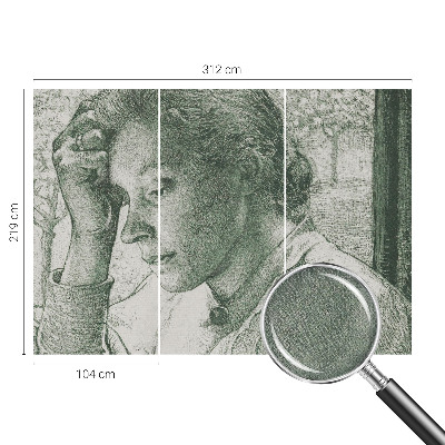 Papel de parede autocolante Mulher reflexiva