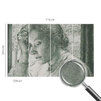 Papel de parede autocolante Mulher reflexiva