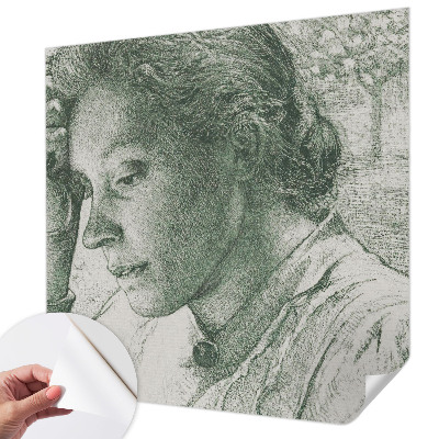 Papel de parede autocolante Mulher reflexiva